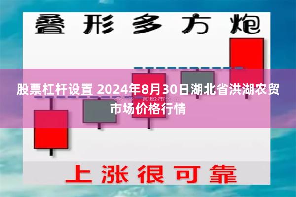 股票杠杆设置 2024年8月30日湖北省洪湖农贸市场价格行情