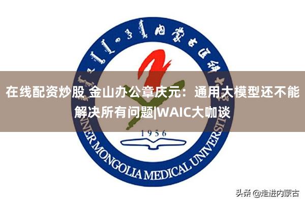 在线配资炒股 金山办公章庆元：通用大模型还不能解决所有问题|WAIC大咖谈