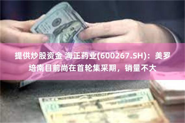 提供炒股资金 海正药业(600267.SH)：美罗培南目前尚在首轮集采期，销量不大