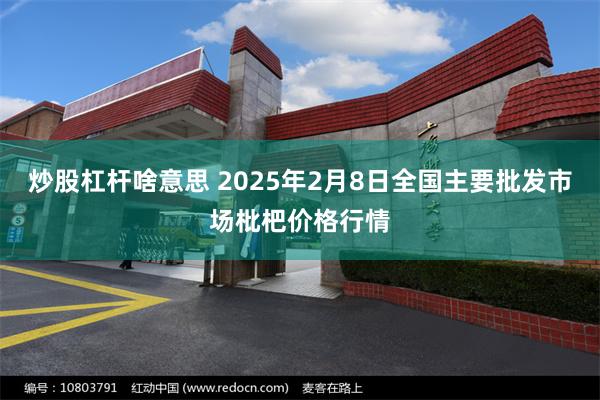 炒股杠杆啥意思 2025年2月8日全国主要批发市场枇杷价格行情